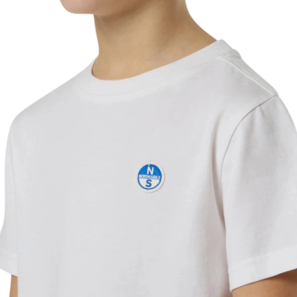 North Sails - Παιδικό Κοντομάνικο Μπλουζάκι T-Shirt Logo Patch 795226-000-0101 Λευκό 795226-000-0101