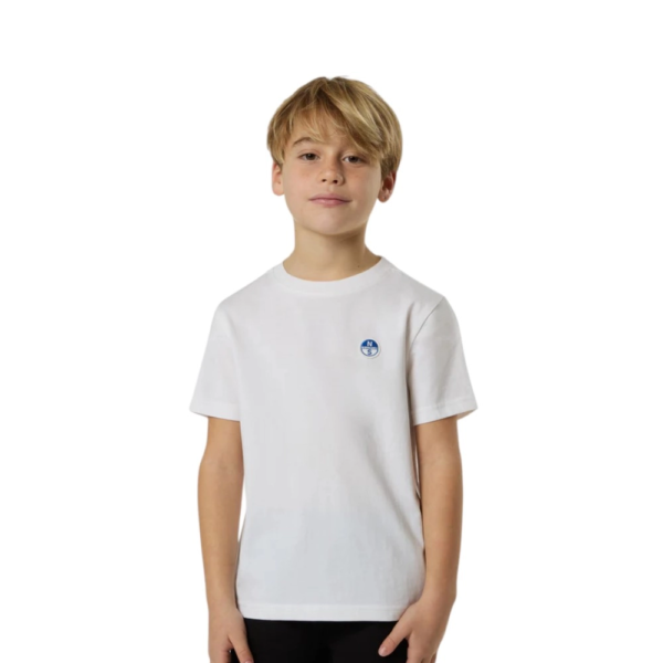North Sails - Παιδικό Κοντομάνικο Μπλουζάκι T-Shirt Logo Patch 795226-000-0101 Λευκό 795226-000-0101