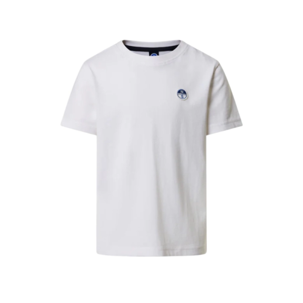 North Sails - Παιδικό Κοντομάνικο Μπλουζάκι T-Shirt Logo Patch 795226-000-0101 Λευκό