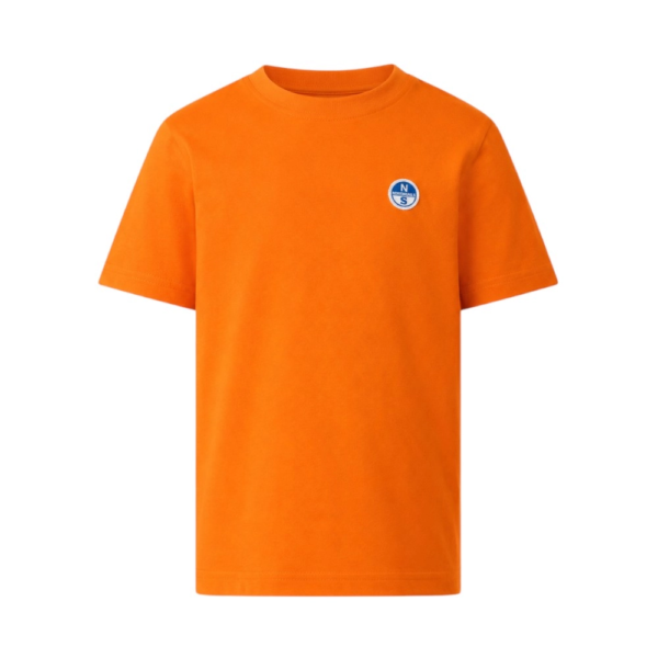 North Sails - Παιδικό Κοντομάνικο Μπλουζάκι T-Shirt Logo Patch 795226-000-0719 Πορτοκαλί