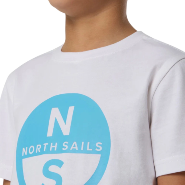 North Sails - Παιδικό Κοντομάνικο Μπλουζάκι T-Shirt Maxi Logo 795225-000-0101 Λευκό 795225-000-0101