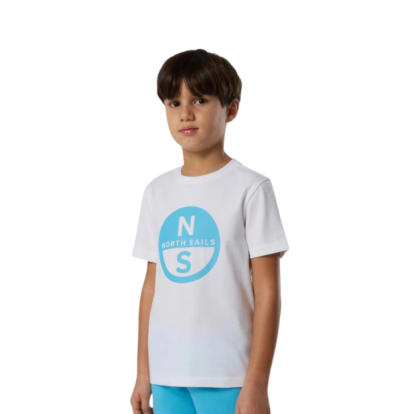 North Sails - Παιδικό Κοντομάνικο Μπλουζάκι T-Shirt Maxi Logo 795225-000-0101 Λευκό 795225-000-0101