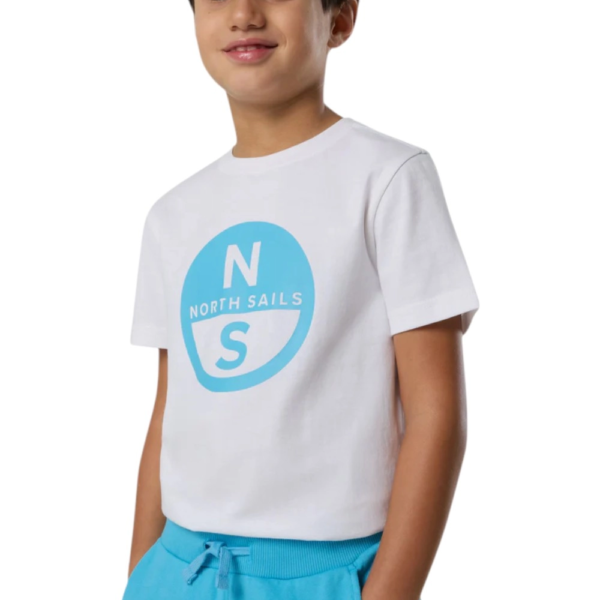 North Sails - Παιδικό Κοντομάνικο Μπλουζάκι T-Shirt Maxi Logo 795225-000-0101 Λευκό 795225-000-0101