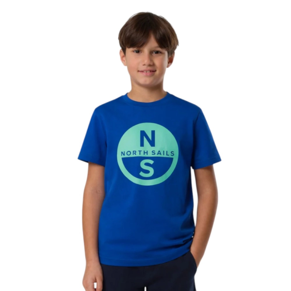 North Sails - Παιδικό Κοντομάνικο Μπλουζάκι T-Shirt Maxi Logo 795225-000-0790 Μπλε 795225-000-0790