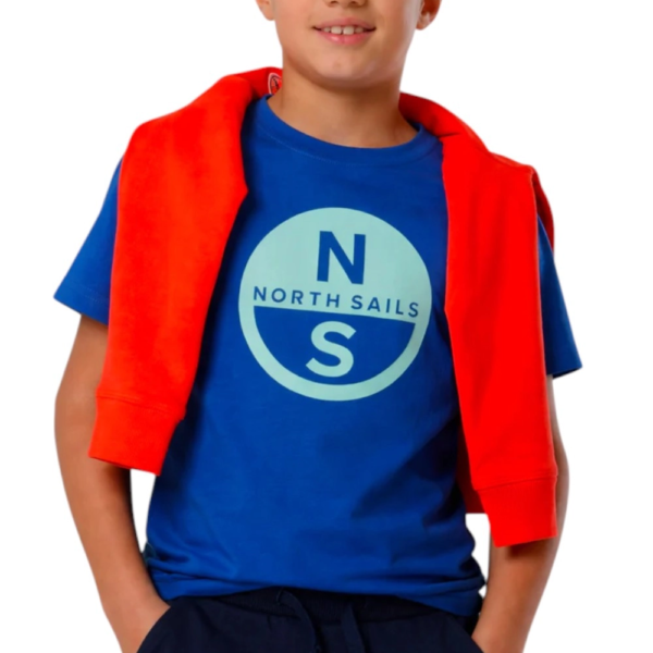 North Sails - Παιδικό Κοντομάνικο Μπλουζάκι T-Shirt Maxi Logo 795225-000-0790 Μπλε 795225-000-0790