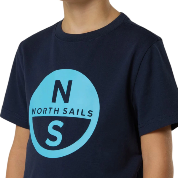 North Sails - Παιδικό Κοντομάνικο Μπλουζάκι T-Shirt Maxi Logo 795225-000-0802 Μπλε Ναυτικό 795225-000-0802