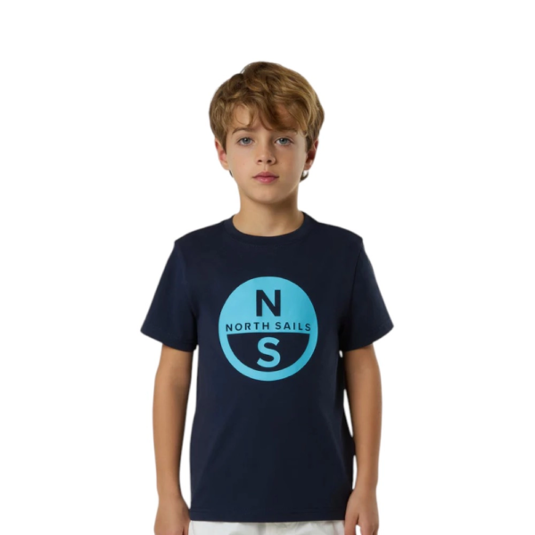 North Sails - Παιδικό Κοντομάνικο Μπλουζάκι T-Shirt Maxi Logo 795225-000-0802 Μπλε Ναυτικό 795225-000-0802