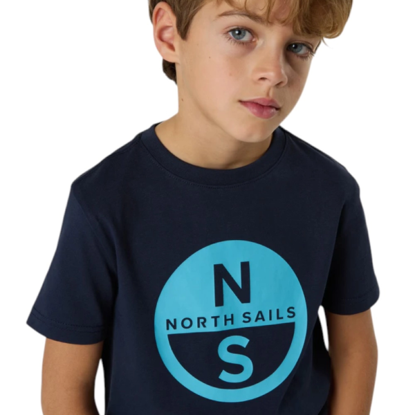 North Sails - Παιδικό Κοντομάνικο Μπλουζάκι T-Shirt Maxi Logo 795225-000-0802 Μπλε Ναυτικό 795225-000-0802