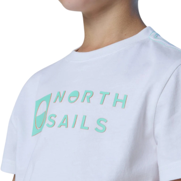 North Sails - Παιδικό Κοντομάνικο Μπλουζάκι T-Shirt Print 795227-000-0101 Λευκό 795227-000-0101