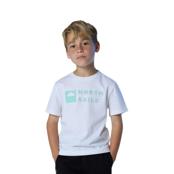North Sails - Παιδικό Κοντομάνικο Μπλουζάκι T-Shirt Print 795227-000-0101 Λευκό 795227-000-0101