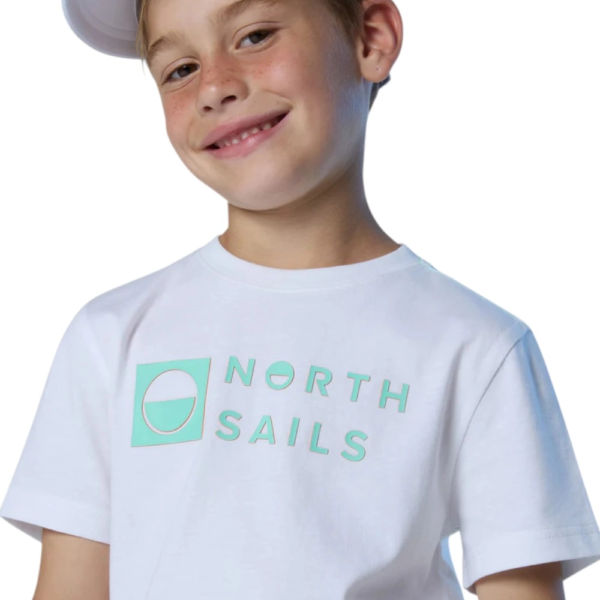 North Sails - Παιδικό Κοντομάνικο Μπλουζάκι T-Shirt Print 795227-000-0101 Λευκό 795227-000-0101