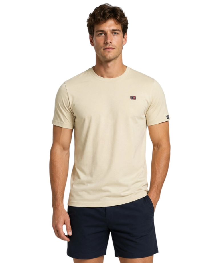 Norway Nautical School - Ανδρικό T-shirt Κοντομάνικο 836010-BEIGE Μπεζ