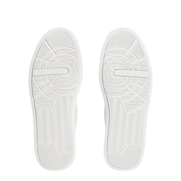 Tommy Hilfiger - Ανδρικά Sneakers Th Court Lth Detail Ess FM0FM05367-0F5 Λευκό/Πράσινο FM0FM05367-0F5