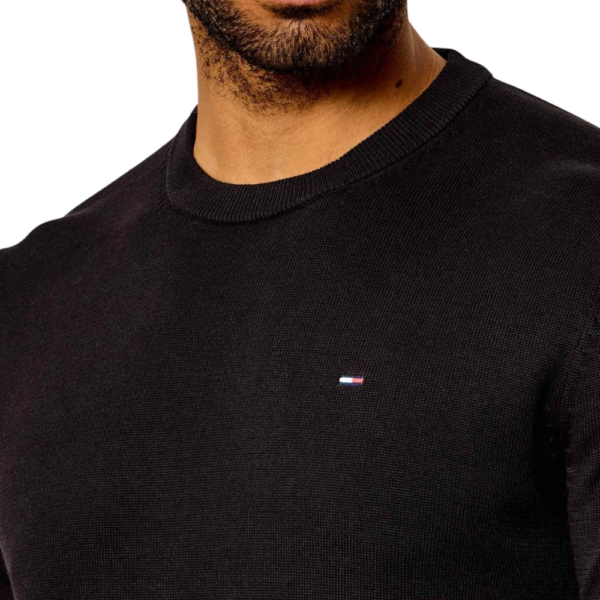 Tommy Hilfiger - Ανδρική Μπλούζα Lightweight Essential Flag DM0DM22853-BDS Mαύρο DM0DM22853-BDS