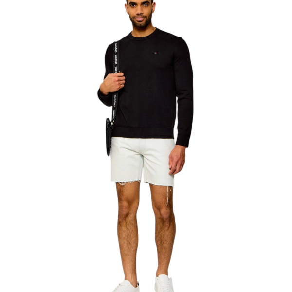 Tommy Hilfiger - Ανδρική Μπλούζα Lightweight Essential Flag DM0DM22853-BDS Mαύρο DM0DM22853-BDS