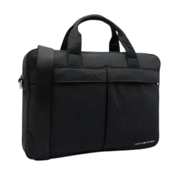 Tommy Hilfiger - Ανδρικό Τσάντα Χαρτοφύλακας Signature Computer Bag AM0AM12215-BDS Μαύρο AM0AM12215-BDS