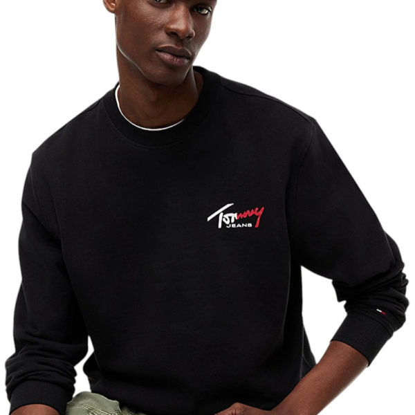Tommy Hilfiger - Ανδρικό Φούτερ DM0DM23116-BDS Μαύρο DM0DM23116-BDS