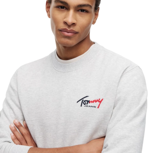 Tommy Hilfiger - Ανδρικό Φούτερ Entry Sign Regular Fit DM0DM23116-P08 Γκρι DM0DM23116-P08