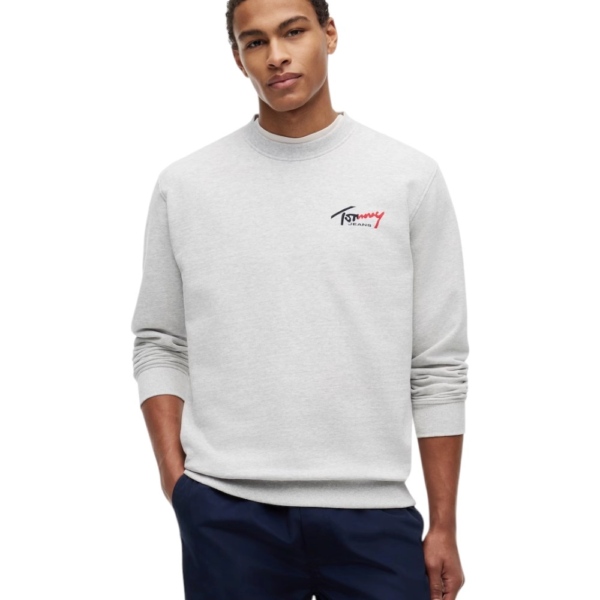 Tommy Hilfiger - Ανδρικό Φούτερ Entry Sign Regular Fit DM0DM23116-P08 Γκρι DM0DM23116-P08