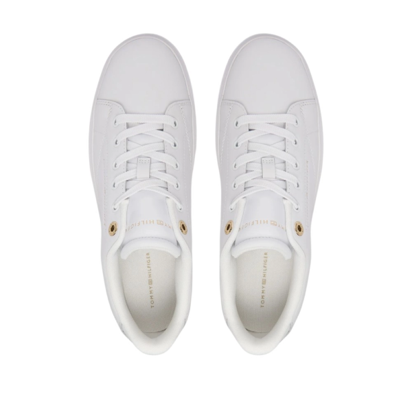Tommy Hilfiger - Γυναικεία Sneakers Th Feminine Cupsole Leather FW0FW09105-YBS Λευκό FW0FW09105-YBS