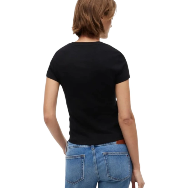 Tommy Hilfiger - Γυναικείο T-shirt Logo Slim Jersey DW0DW23479-BDS Μαύρο DW0DW23479-BDS