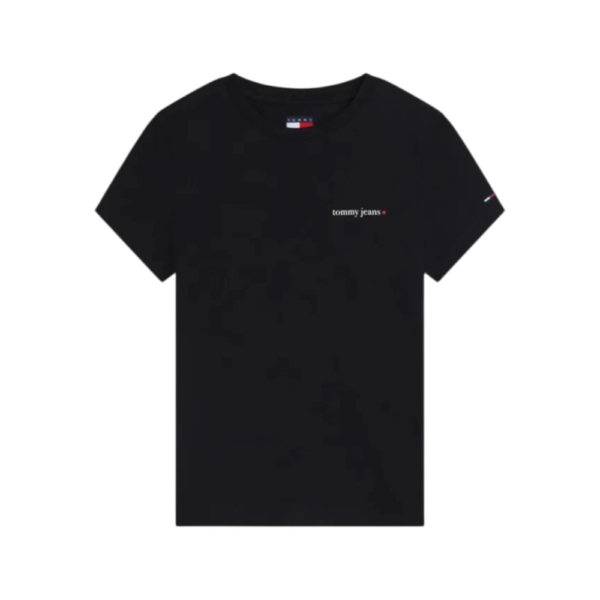 Tommy Hilfiger - Γυναικείο T-shirt Logo Slim Jersey DW0DW23479-BDS Μαύρο