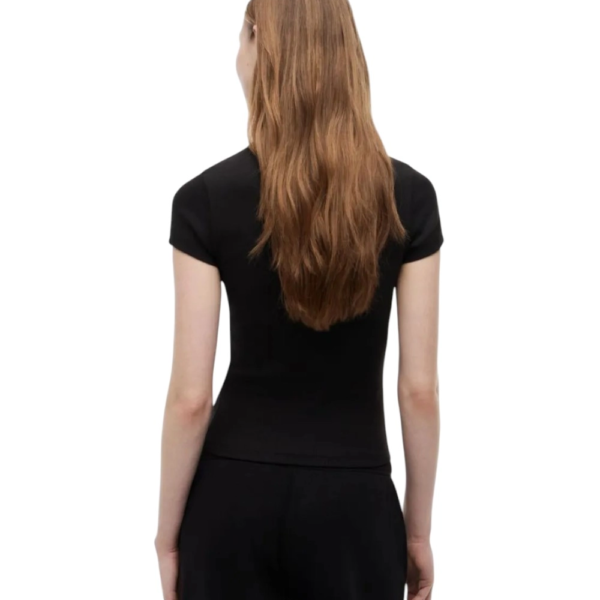 Tommy Hilfiger - Γυναικείο T-shirt Slim Essential Logo Rib DW0DW22807-BDS Μαύρο DW0DW22807-BDS
