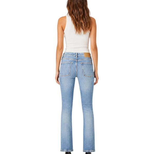 Tommy Hilfiger - Γυναικείο Παντελόνι Τζιν Mid Slim Embroidery DW0DW22406-1A5 Μπλε Ανοιχτό DW0DW22406-1A5