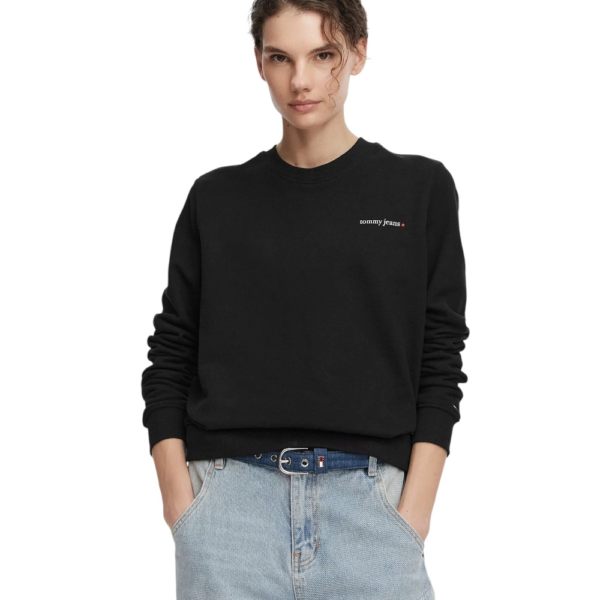 Tommy Hilfiger - Γυναικείο Φούτερ Essential Logo Regular Fit DW0DW22829-BDS Μαύρο