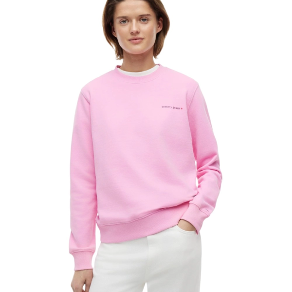 Tommy Hilfiger - Γυναικείο Φούτερ Essential Logo Regular Fit DW0DW22829-TOU Ροζ DW0DW22829-TOU