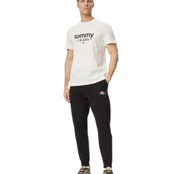 Tommy Hilfiger - Παντελόνι Φόρμας Signature Regular Fit DM0DM23903-BDS Μαύρο DM0DM23903-BDS