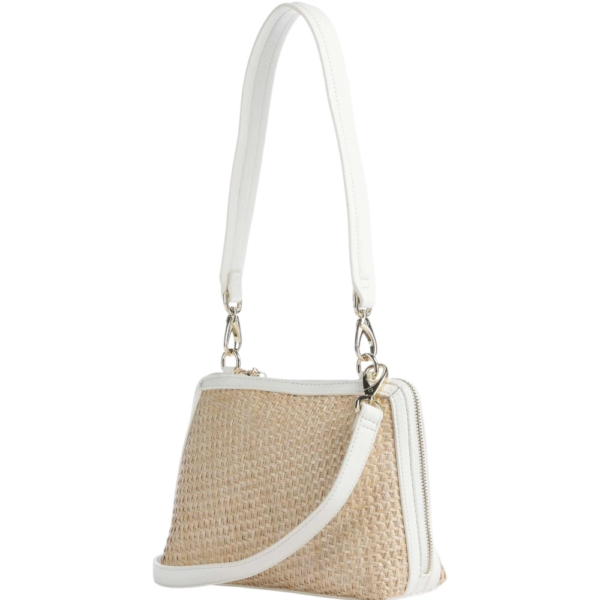 Valentino Bags - Γυναικεία Τσάντα Ώμου Demetra VBS9R942-640 Μπεζ/Λευκό VBS9R942-640