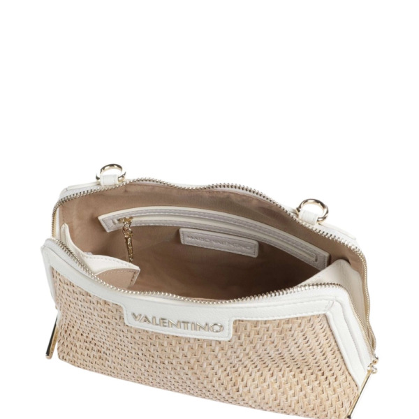 Valentino Bags - Γυναικεία Τσάντα Ώμου Demetra VBS9R942-640 Μπεζ/Λευκό VBS9R942-640
