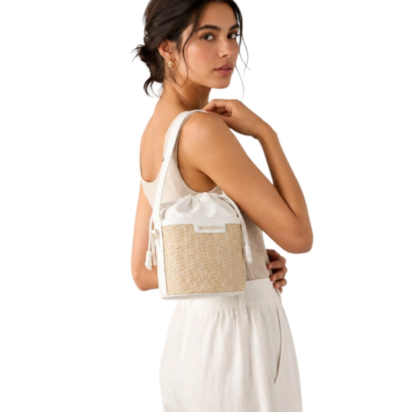 Valentino Bags - Γυναικεία Τσάντα Ώμου/Bucket Demetra VBS9R934-669 Λευκό VBS9R934-669