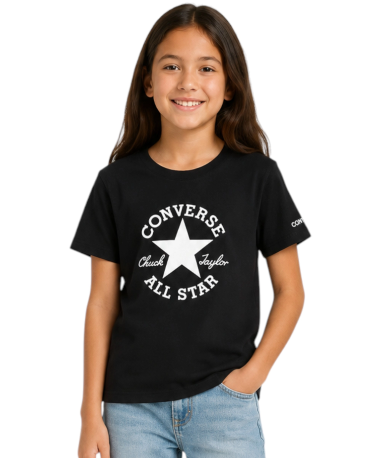 Converse - Παιδική Μπλούζα T-Shirt για Κορίτσια 4CH526-023 Μαύρο