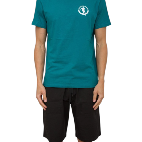 Bikkembergs - Ανδρικό T-shirt Κοντομάνικο BKK3MTS02-EVERGL Πετρόλ