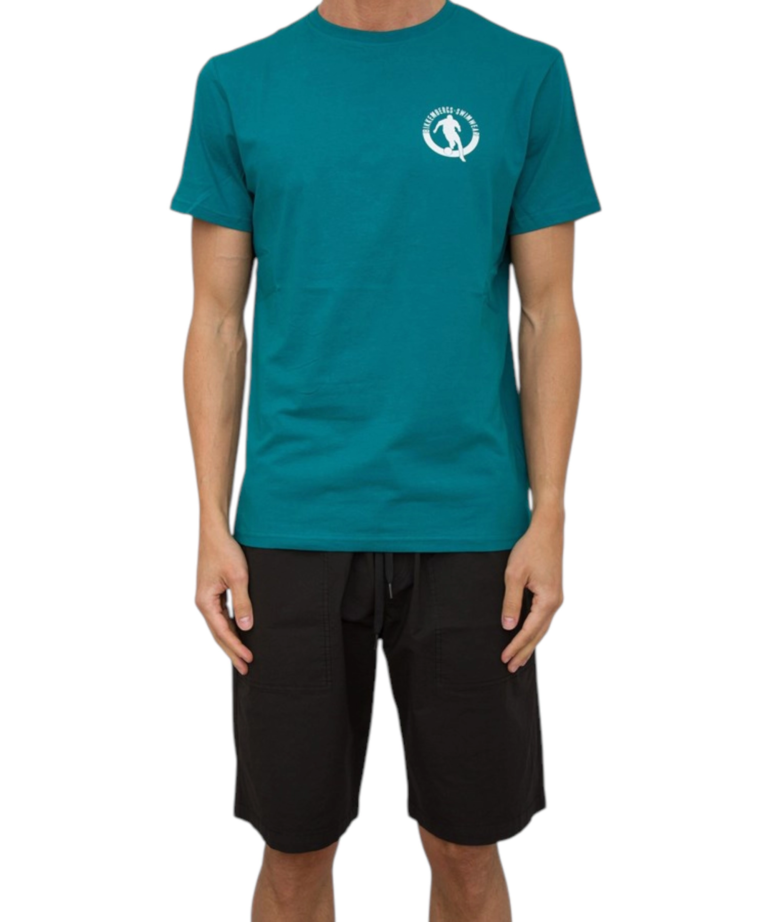 Bikkembergs - Ανδρικό T-shirt Κοντομάνικο BKK3MTS02-EVERGL Πετρόλ