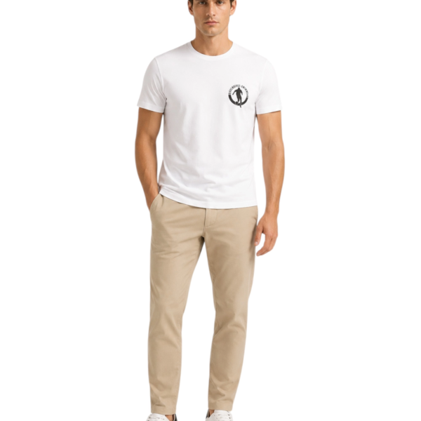 Bikkembergs - Ανδρικό T-shirt Κοντομάνικο BKK3MTS02-WHITE Λευκό BKK3MTS02-WHITE