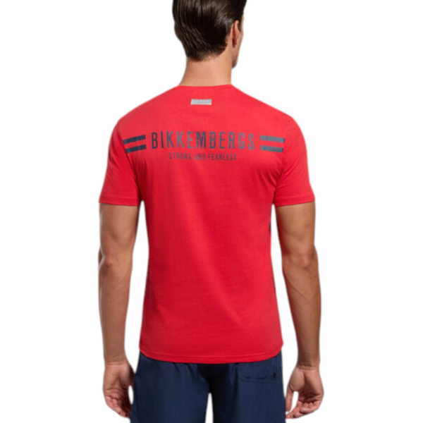 Bikkembergs - Ανδρικό T-shirt Κοντομάνικο BKK3MTS04-GOJIBE Κόκκινο BKK3MTS04-GOJIBE