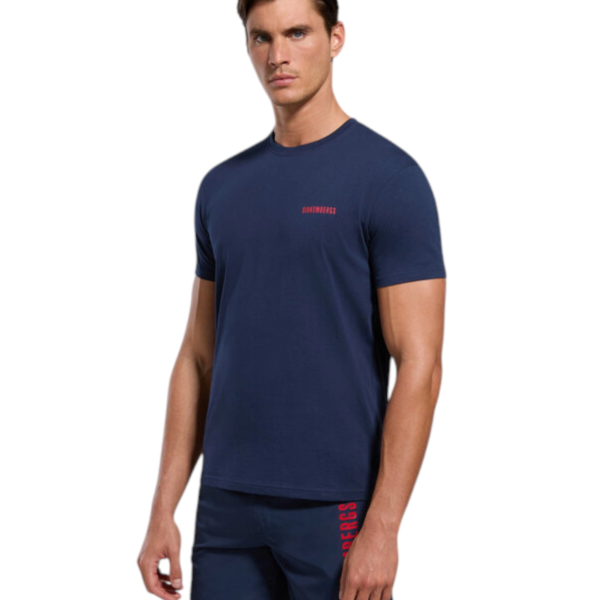 Bikkembergs - Ανδρικό T-shirt Κοντομάνικο BKK3MTS04-NAVY Μπλε BKK3MTS04-NAVY