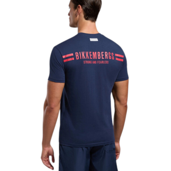 Bikkembergs - Ανδρικό T-shirt Κοντομάνικο BKK3MTS04-NAVY Μπλε BKK3MTS04-NAVY