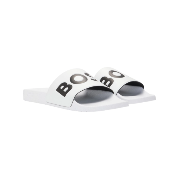Hugo Boss - Ανδρικές Παντόφλες Aryeh 50536835-101 Λευκό 50536835-101