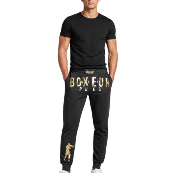 Boxeur Des Rues - Ανδρικό Παντελόνι Φόρμας BXM1000507AY-BLACKG Μαύρο BXM1000507AY-BLACKG