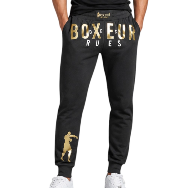 Boxeur Des Rues - Ανδρικό Παντελόνι Φόρμας BXM1000507AY-BLACKG Μαύρο