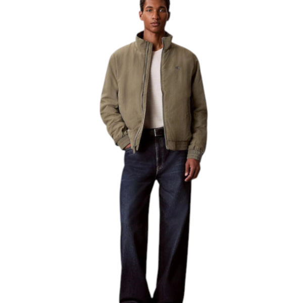 Calvin Klein - Ανδρικό Τζάκετ Ls Padded Nylon Harrigton LV04RG500G-LDY Λαδί LV04RG500G-LDY