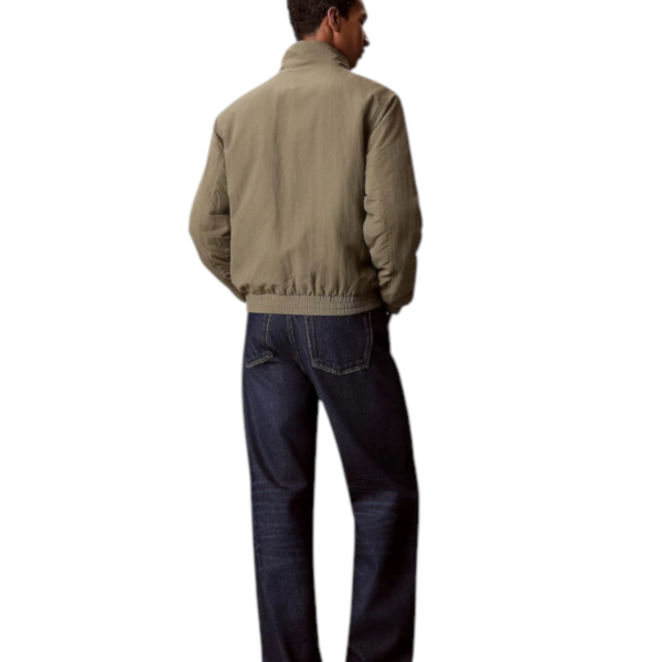 Calvin Klein - Ανδρικό Τζάκετ Ls Padded Nylon Harrigton LV04RG500G-LDY Λαδί LV04RG500G-LDY