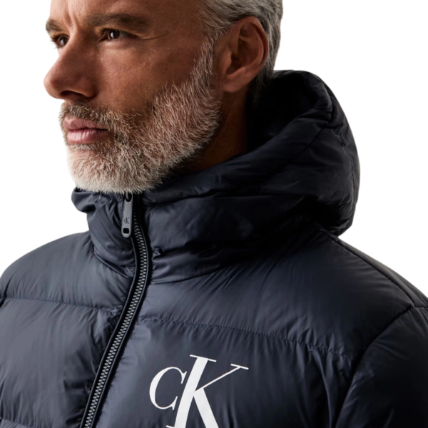 Calvin Klein - Ανδρικό Μπουφάν Ls Ltwt Nylon Padded Hooded Puff LV04RG513G-CEF Μπλε LV04RG513G-CEF