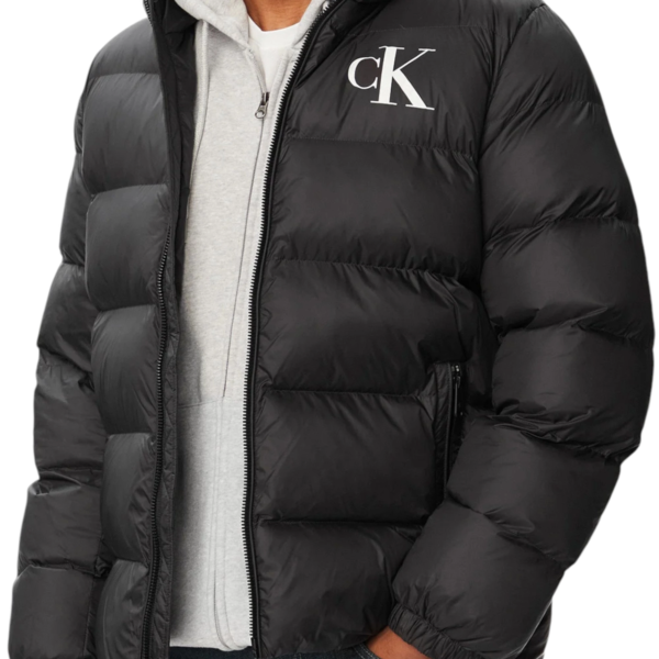 Calvin Klein - Ανδρικό Μπουφάν Ls Ltwt Nylon Padded Hooded Puff LV04RG513G-UB1 Μαύρο