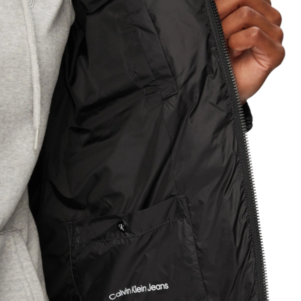 Calvin Klein - Ανδρικό Μπουφάν Ls Ltwt Nylon Padded Hooded Puff LV04RG513G-UB1 Μαύρο LV04RG513G-UB1