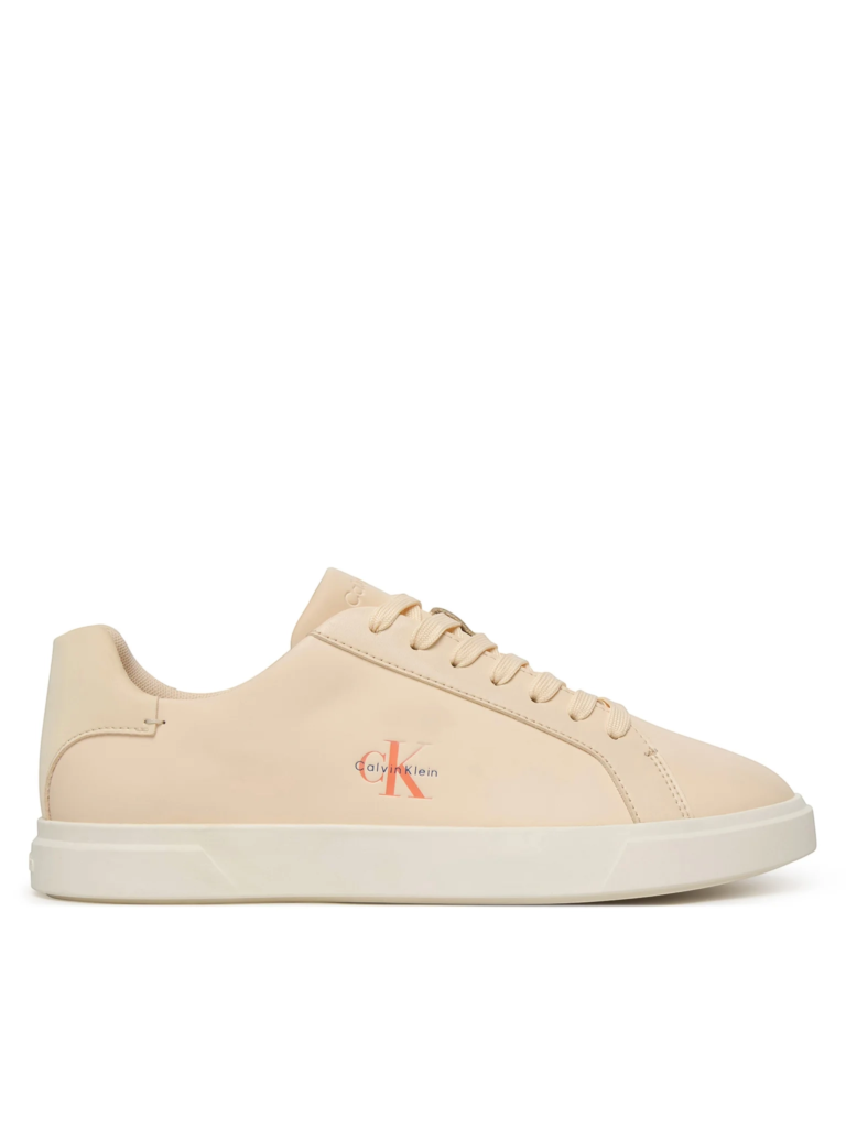 Calvin Klein - Γυναικεία Sneakers Low Pro Cups Lth Ml HW0HW03146-0F4 Μπεζ